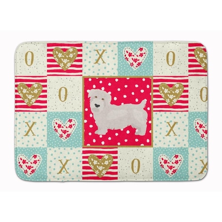 Carolines Treasures 19 x 27 in. Glen of Imal No.2 Love Machine Washable Memory Foam Mat CK5840RUG